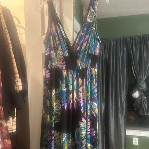 Floor length mermaid flare dress